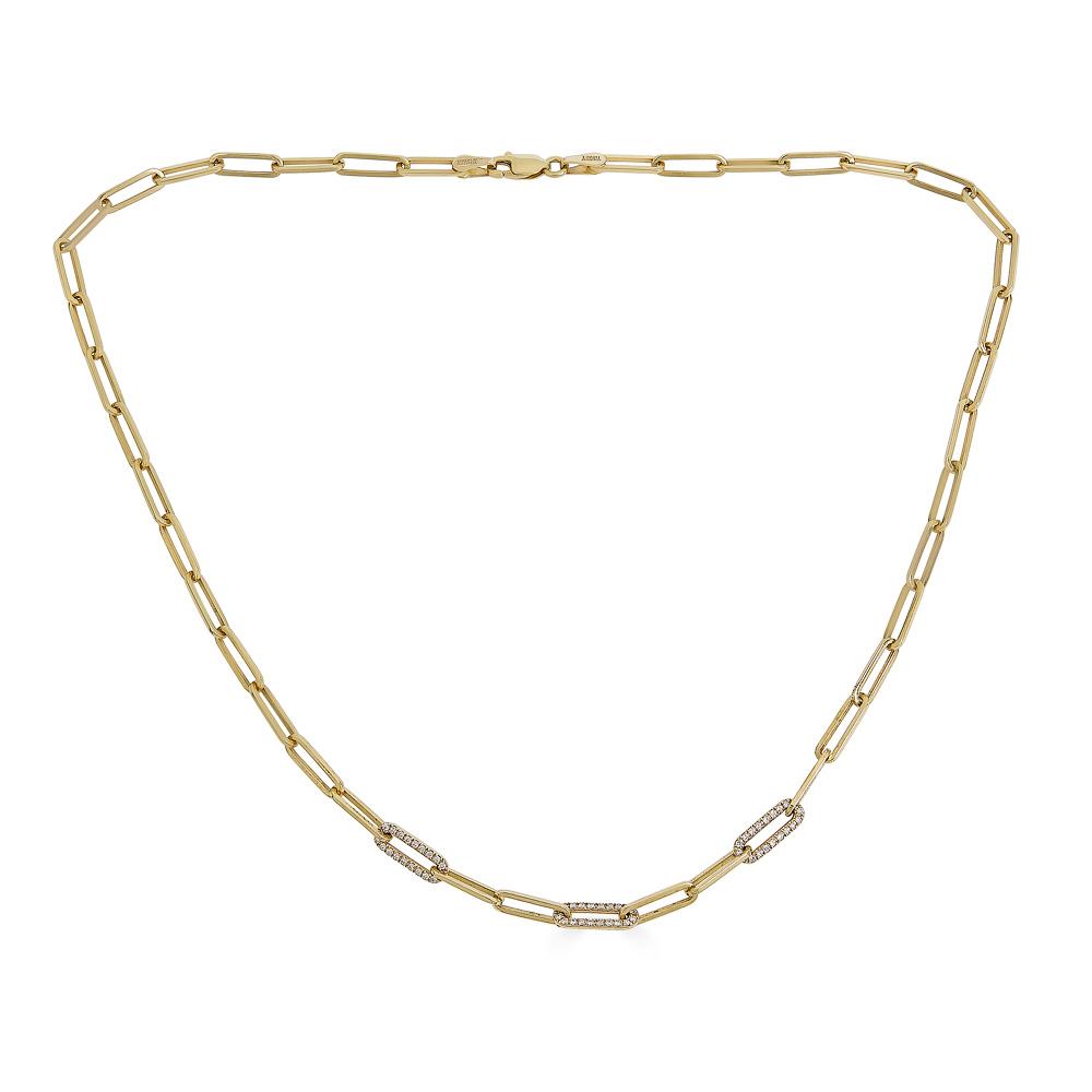 Diamond Paperclip Necklace