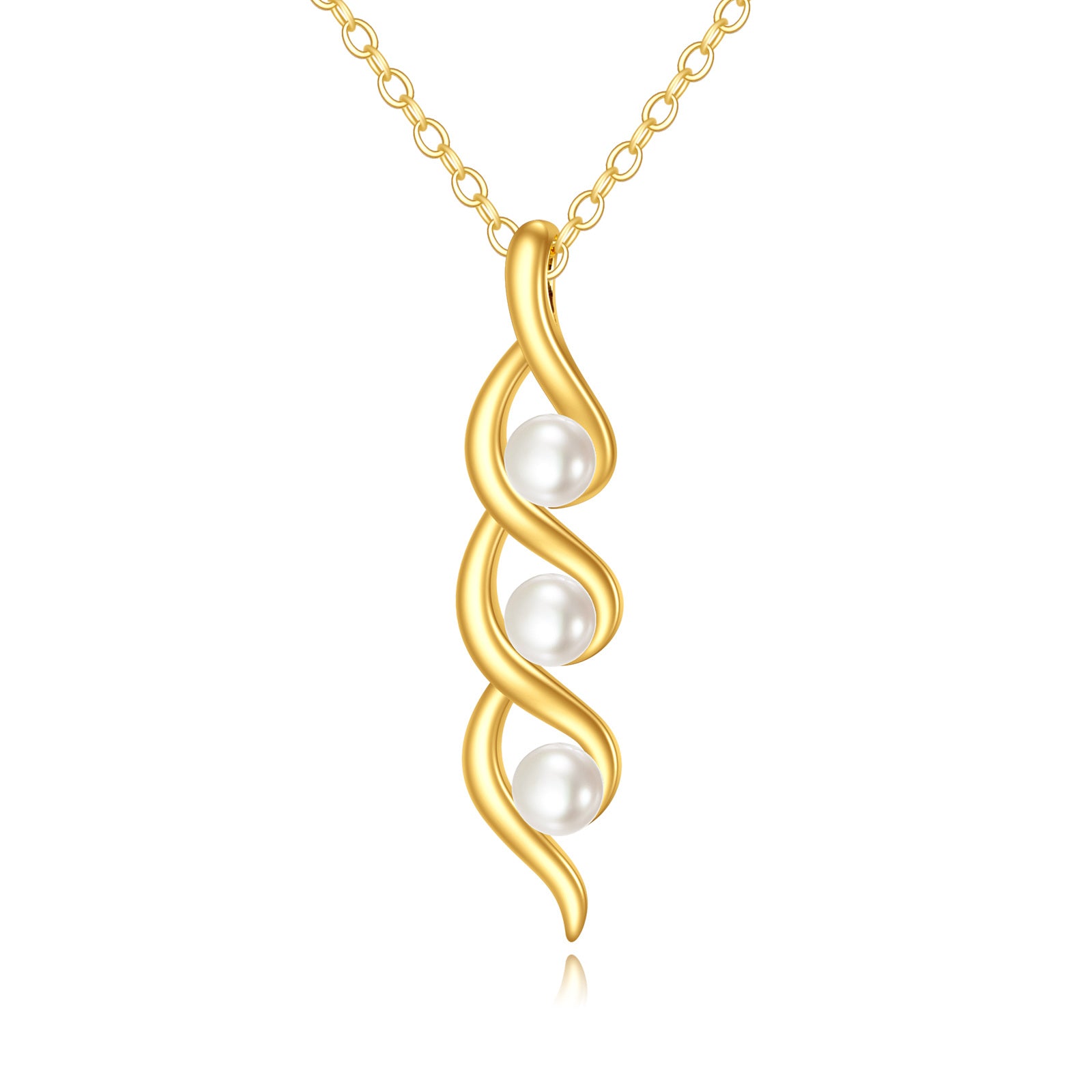 14K Gold Pearl Pendant Necklace
