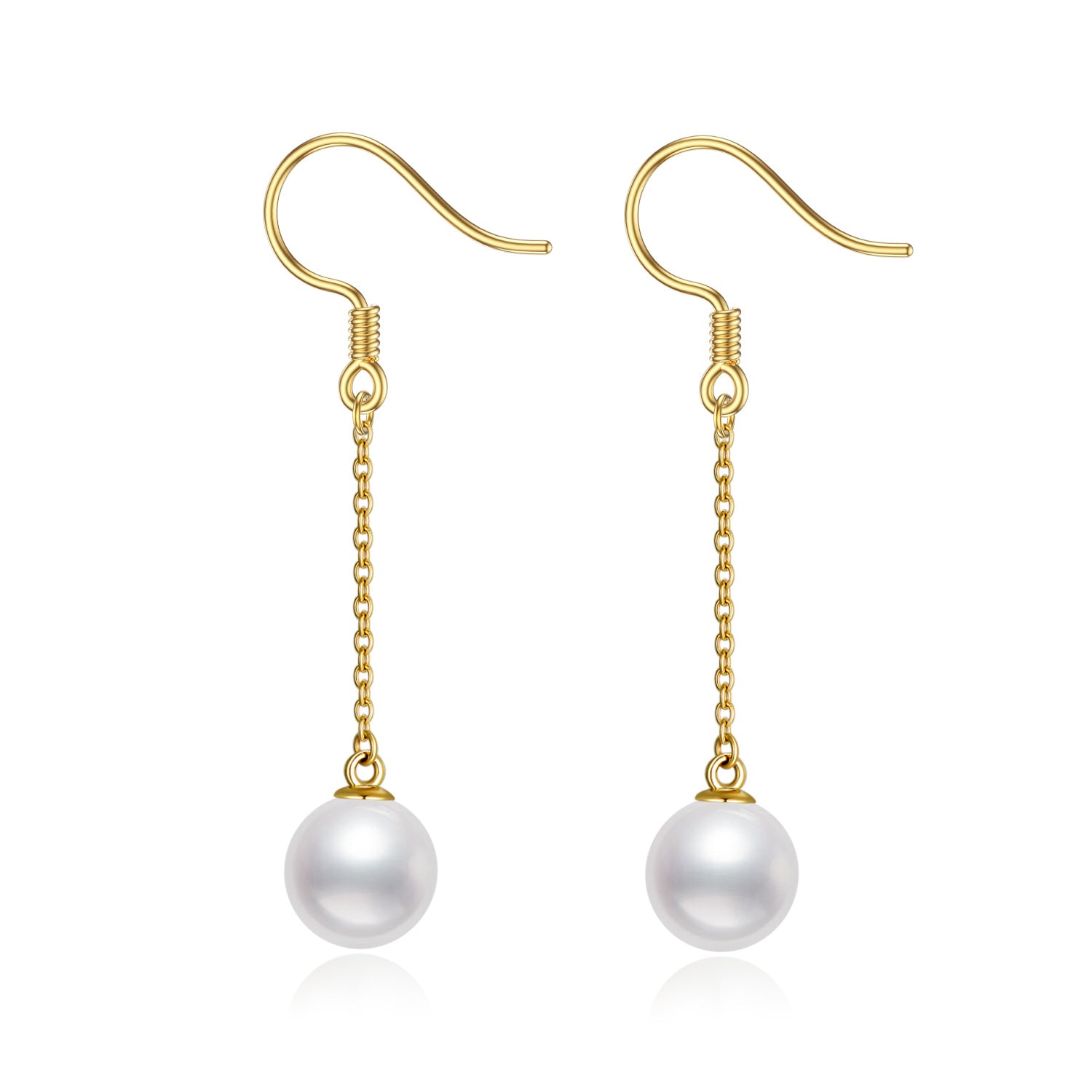 14K Gold Pearl Stud Earrings