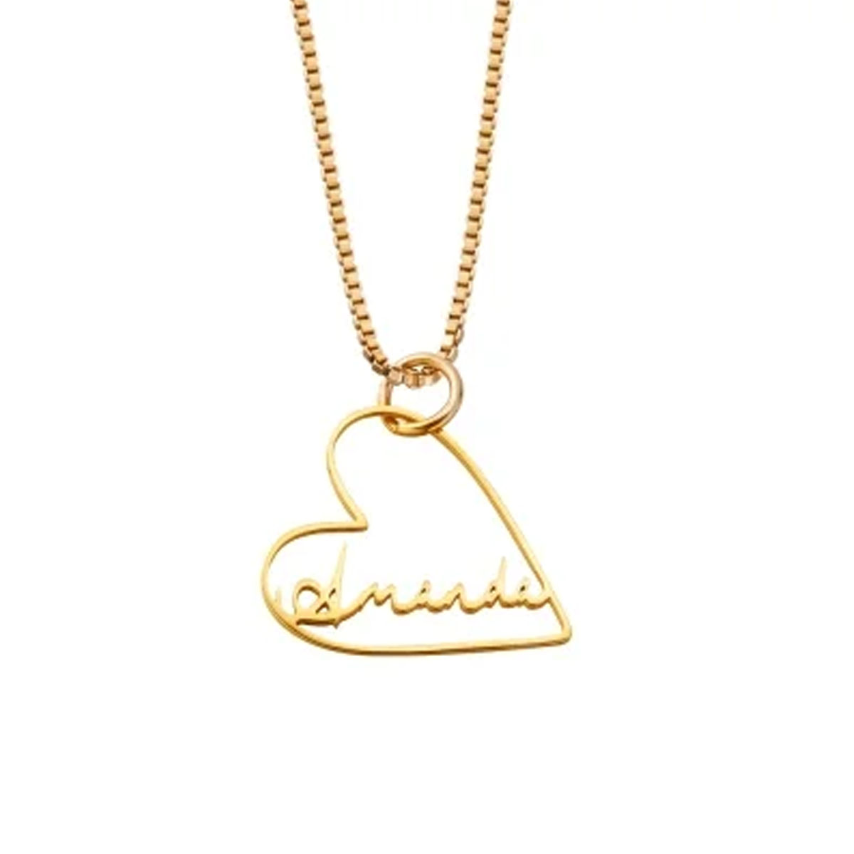 14K Gold Personalized Engraving & Couple & Mother & Sisters & Heart Pendant Necklace