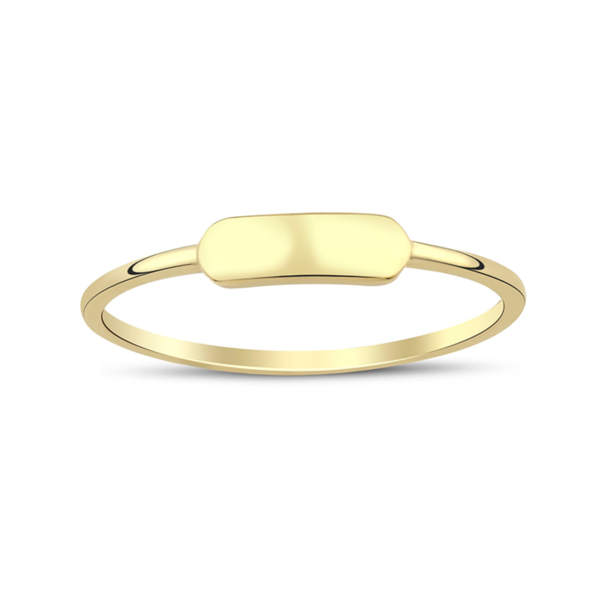 14K Gold Personalized Engraving Ring for Women