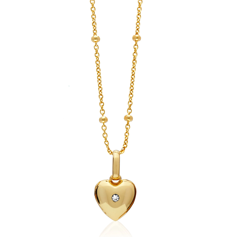 14K Gold Personalized Photo Heart Photo Locket Necklace for Women