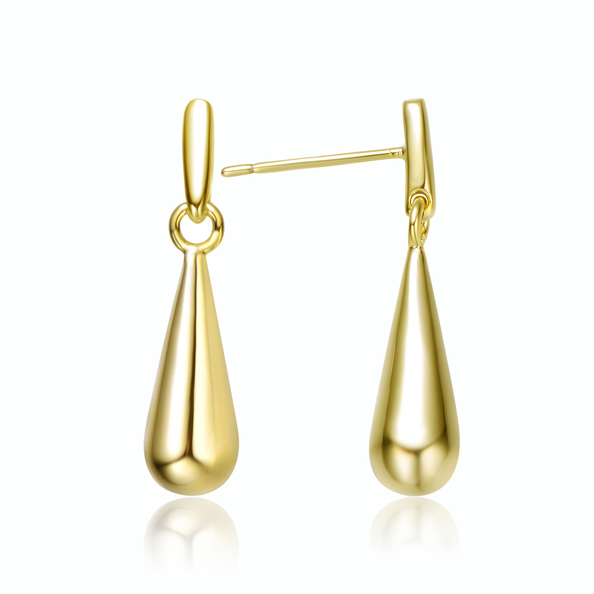 Rachel Glauber Gold Plated Drop Earrings
