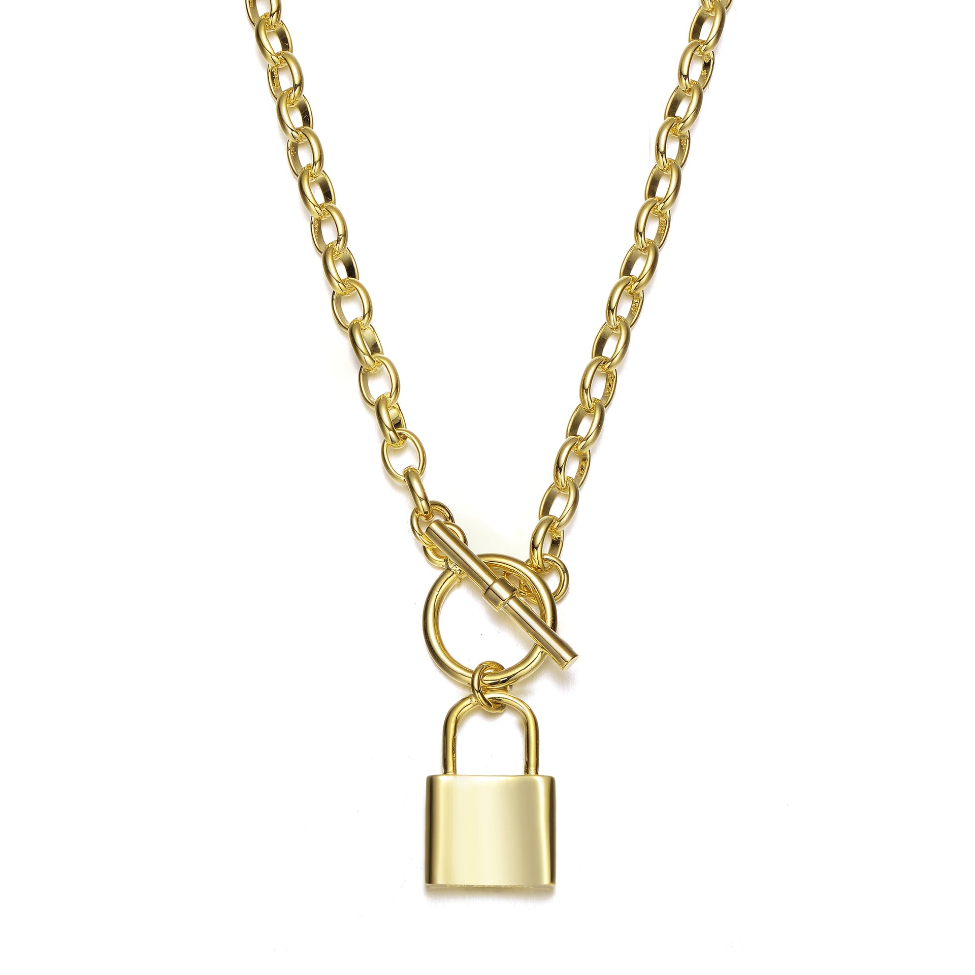 Rachel Glauber Gold Plated Locket Charm Necklace