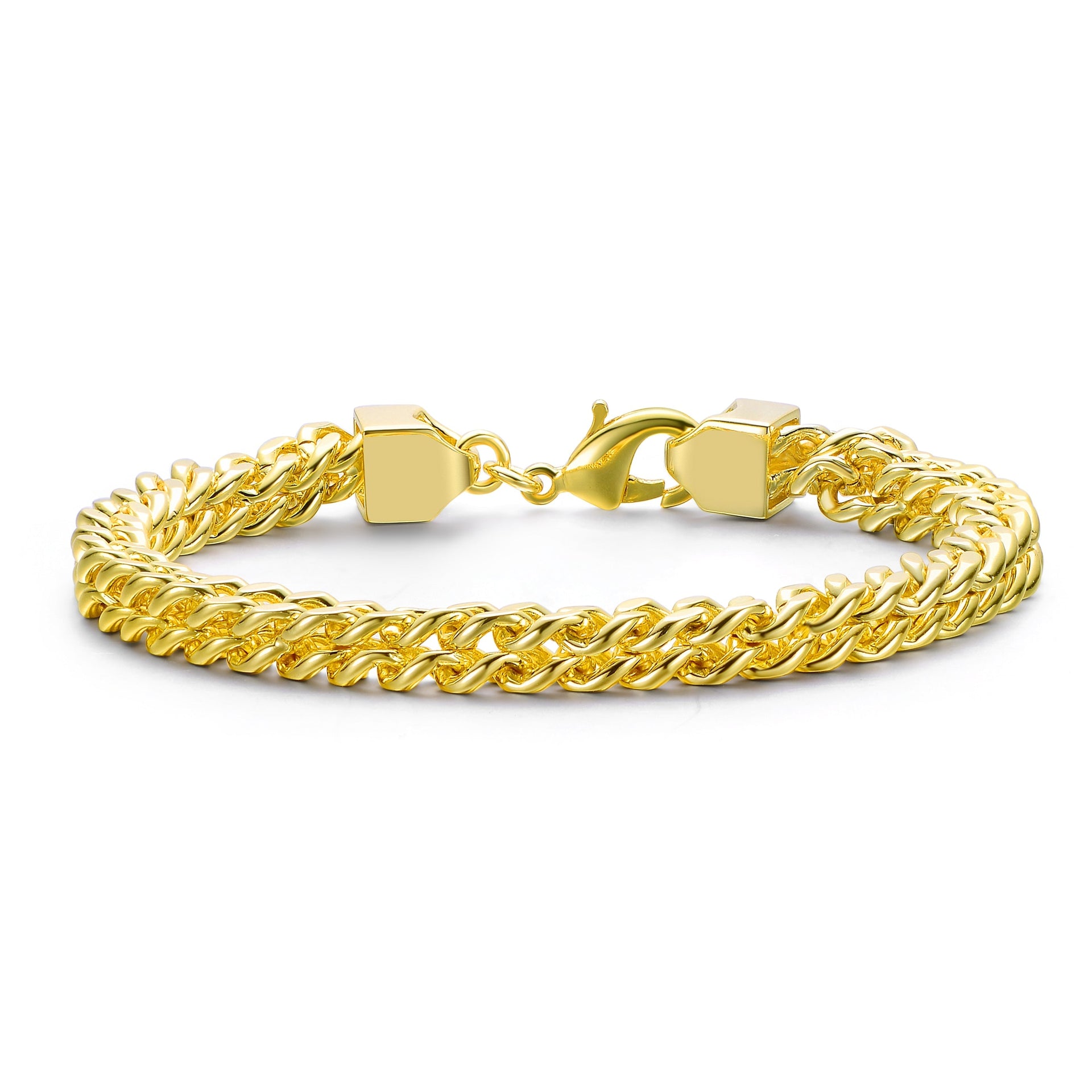 Yellow Gold Plated Mesh Link Bracelet