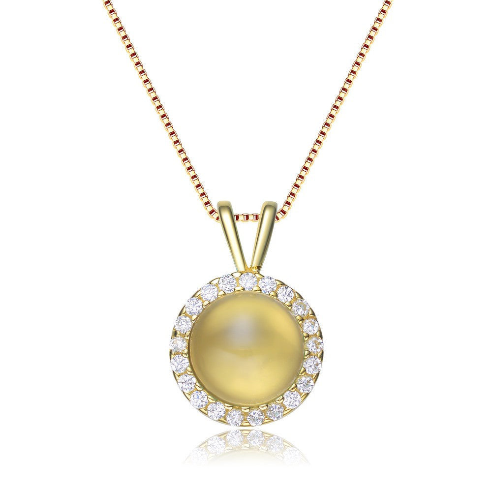 Yellow Gold Plated Over Sterling Silver Yellow Pendant