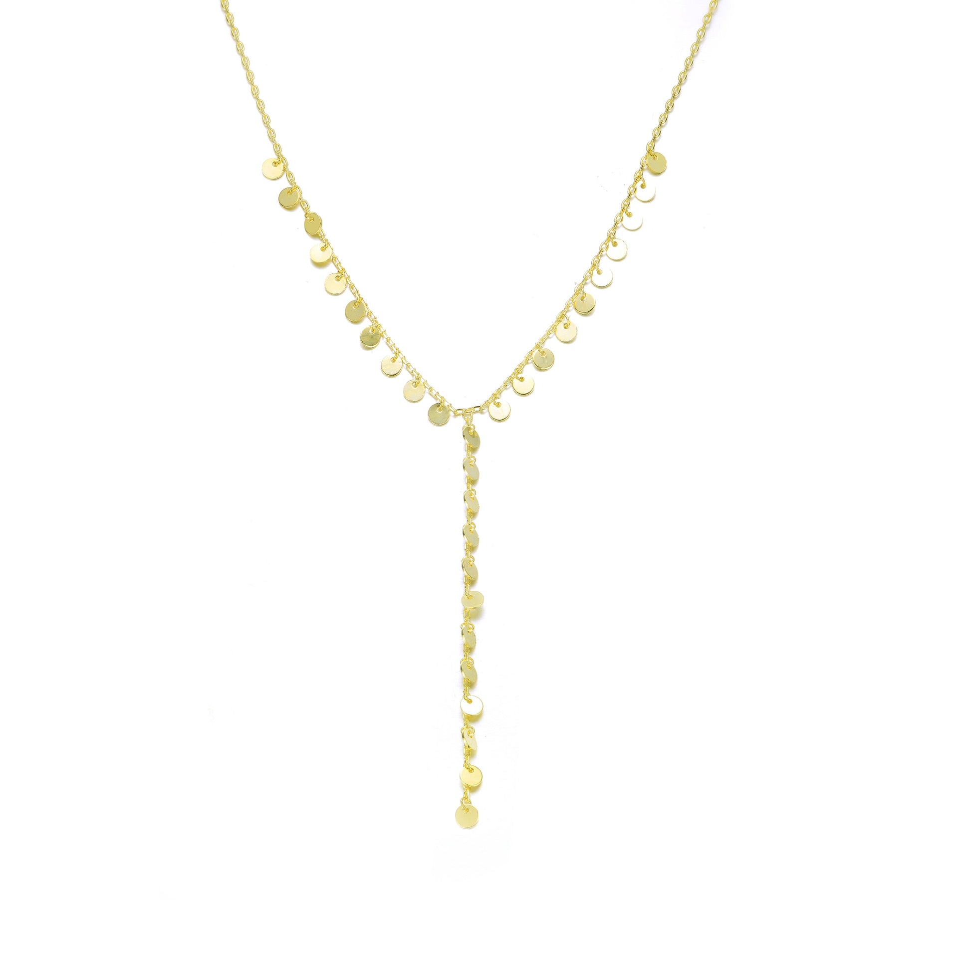 Rachel Glauber Gold Plated Y Neck Necklace