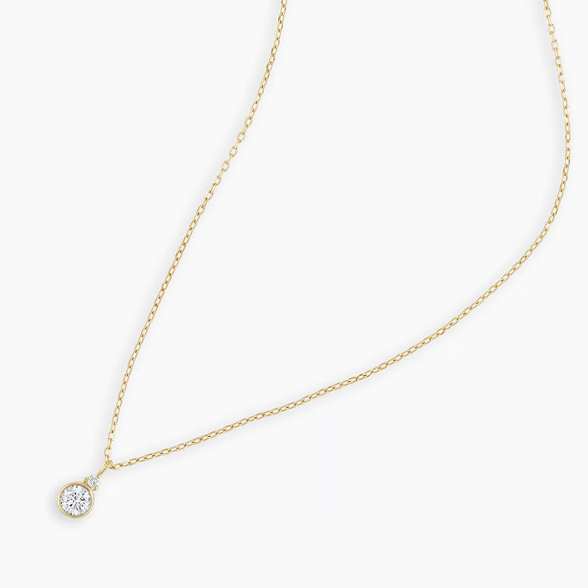 Gold Vermeil Round Cut Personalized Birthstone & Round Pendant Necklace