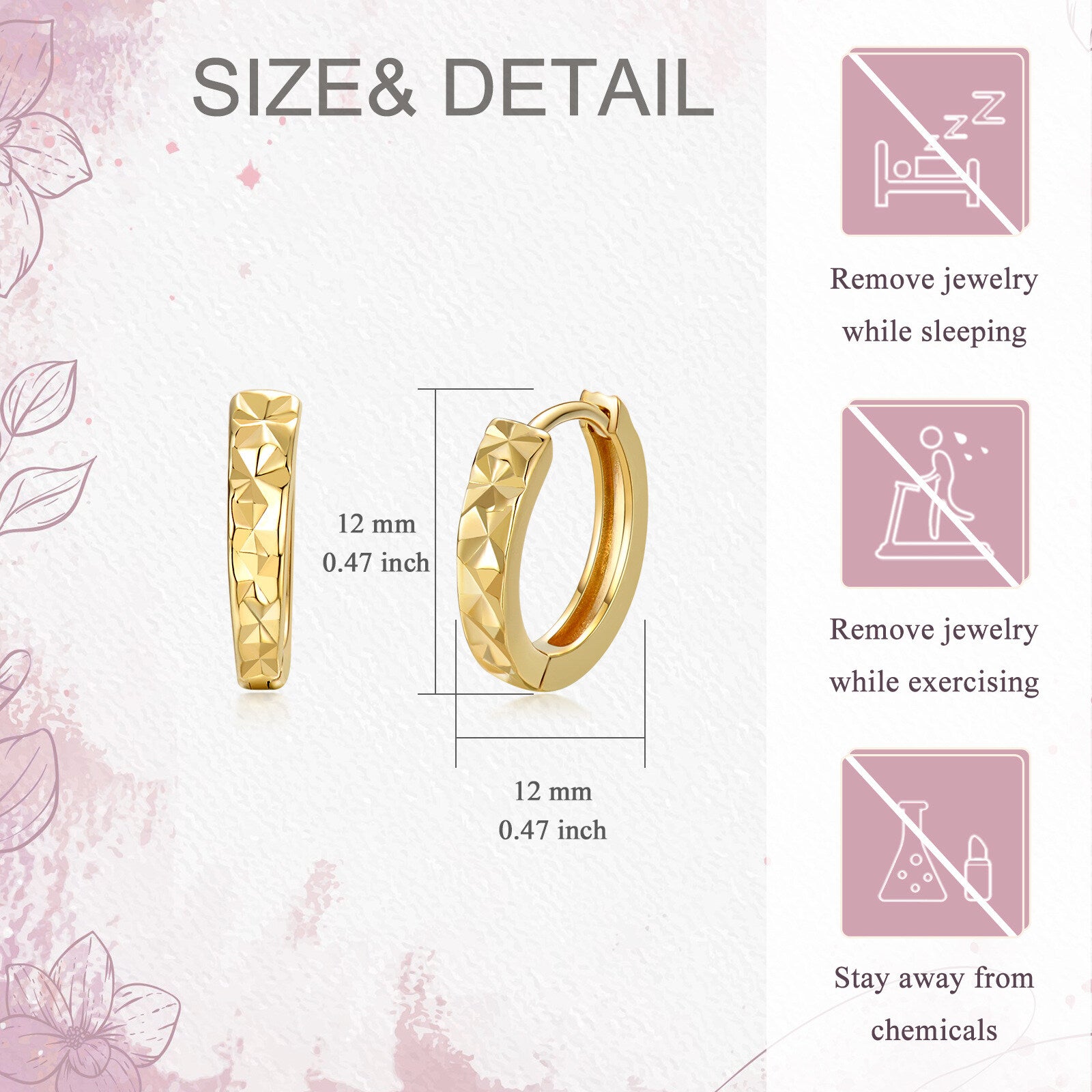 14K Gold Sisters Hoop Earrings