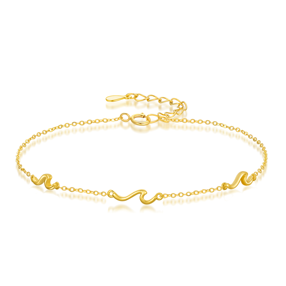 14K Gold Spray Charm Bracelet