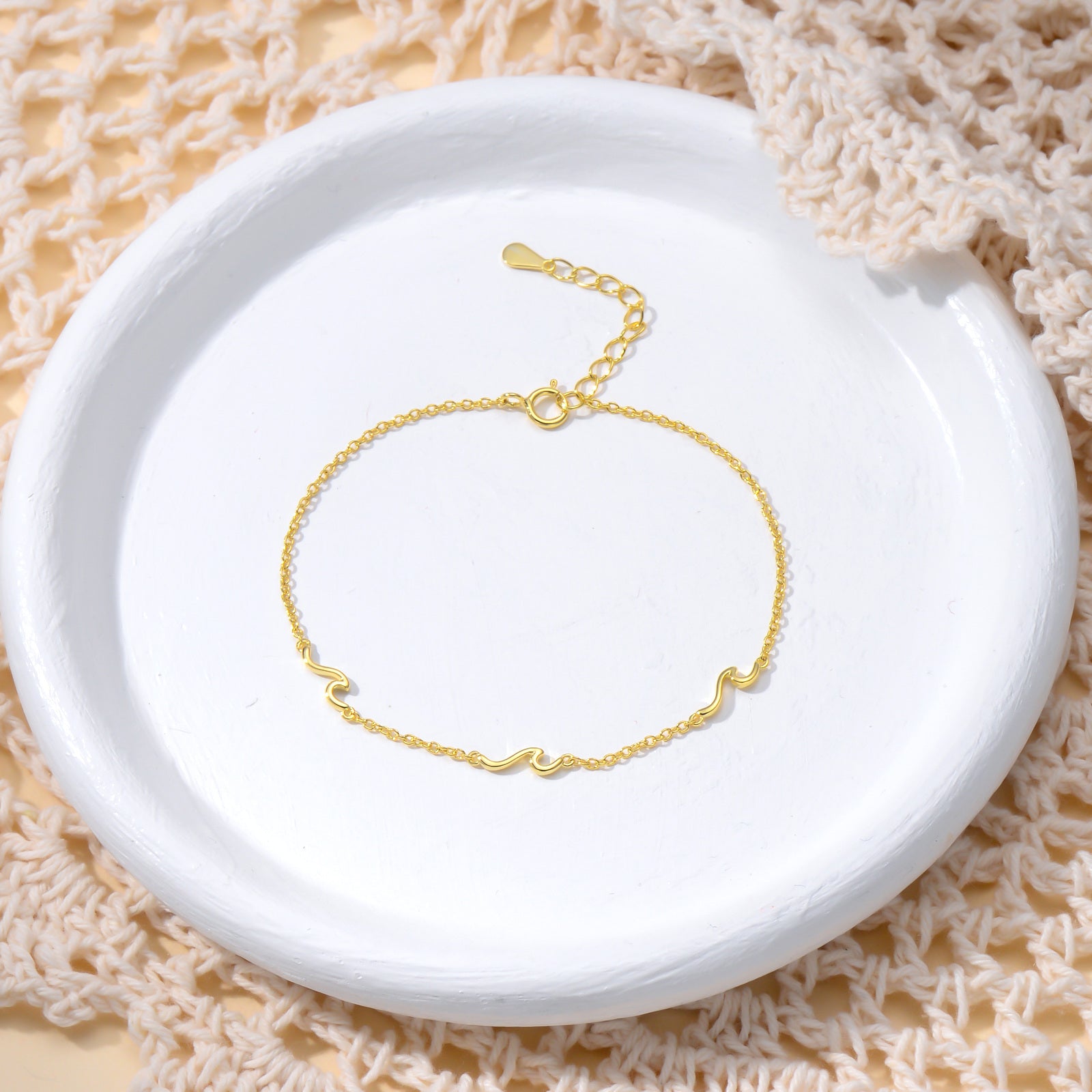 14K Gold Spray Charm Bracelet