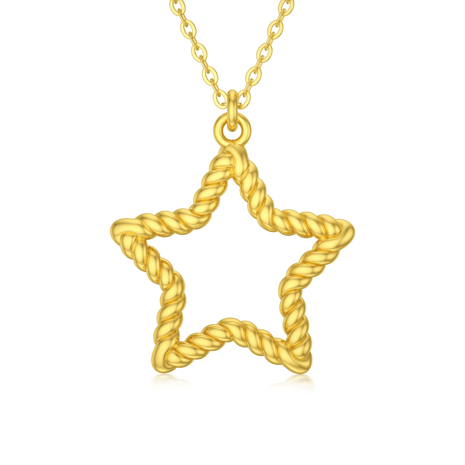 14K Gold Star Pendant Necklace