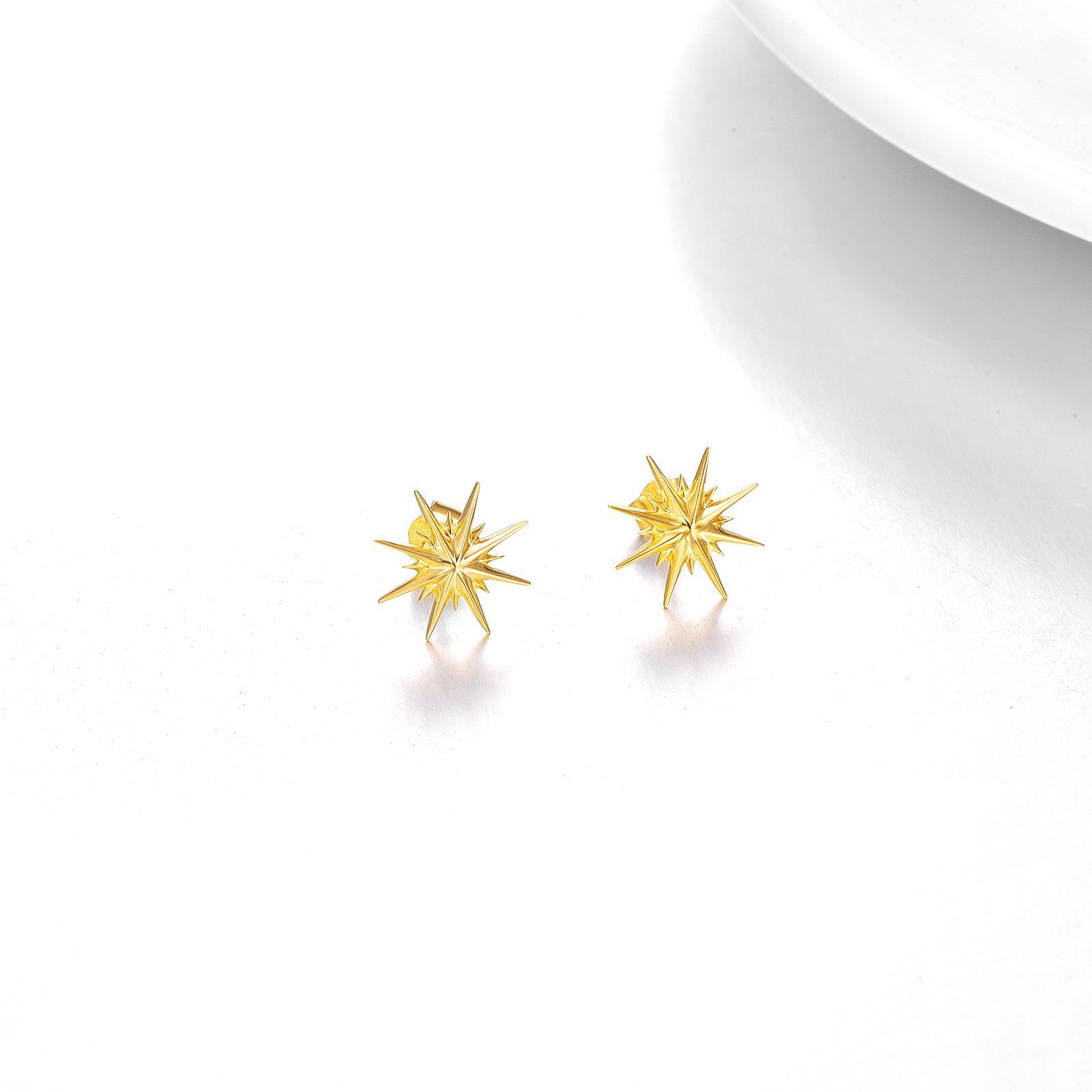 14K Gold Star Stud Earrings