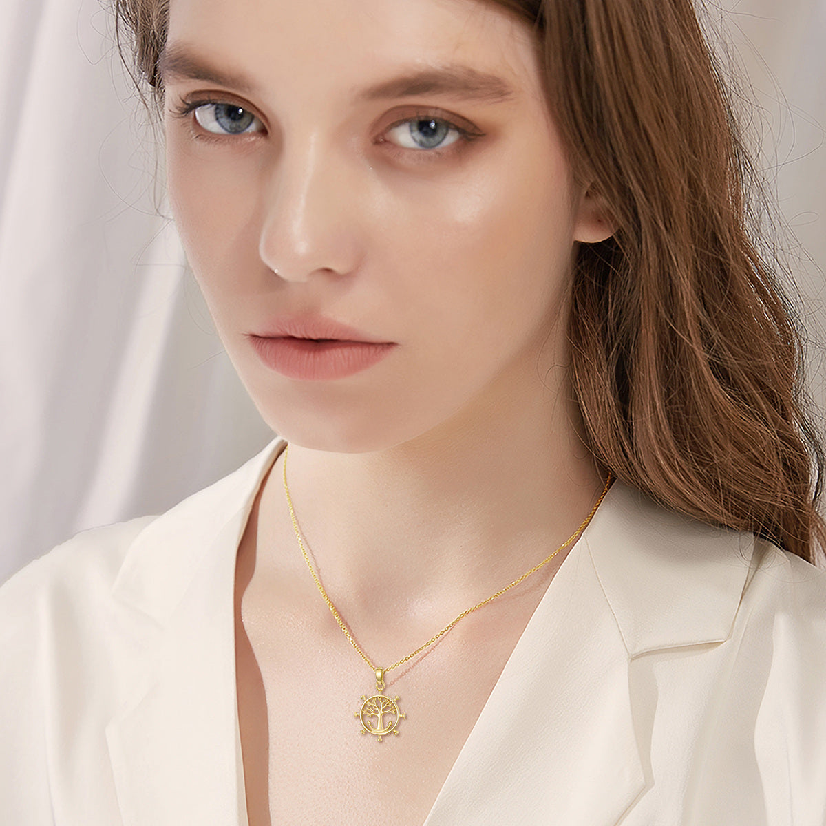 14K Gold Tree Of Life Pendant Necklace