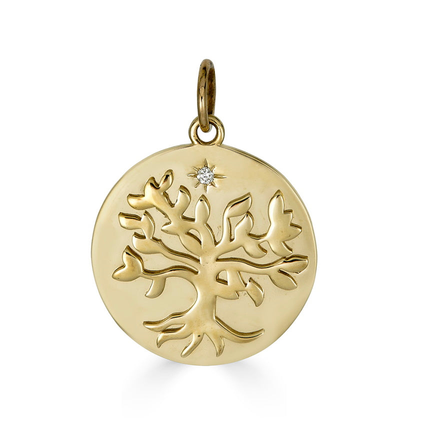 14K Gold Tree of Life Charm
