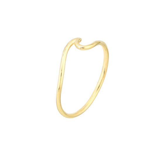 14K Gold Wave Ring