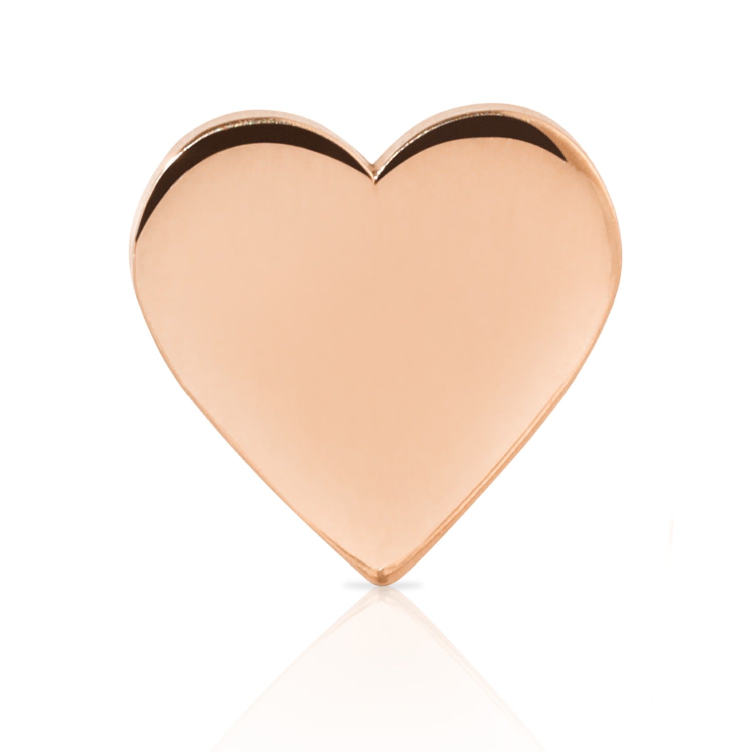 14K Rose Gold Heartfelt Stud
