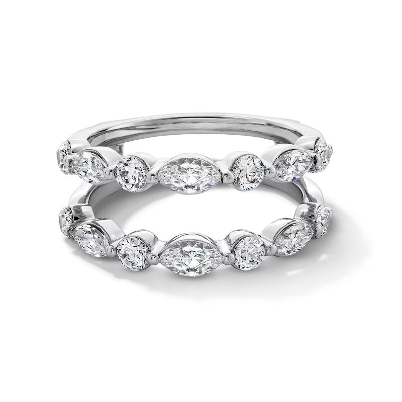 14K White Gold 1.5 CT. T.W Lab Created Diamond Engagement Ring D Color VVS1 Clarity 3EX IGI Certified