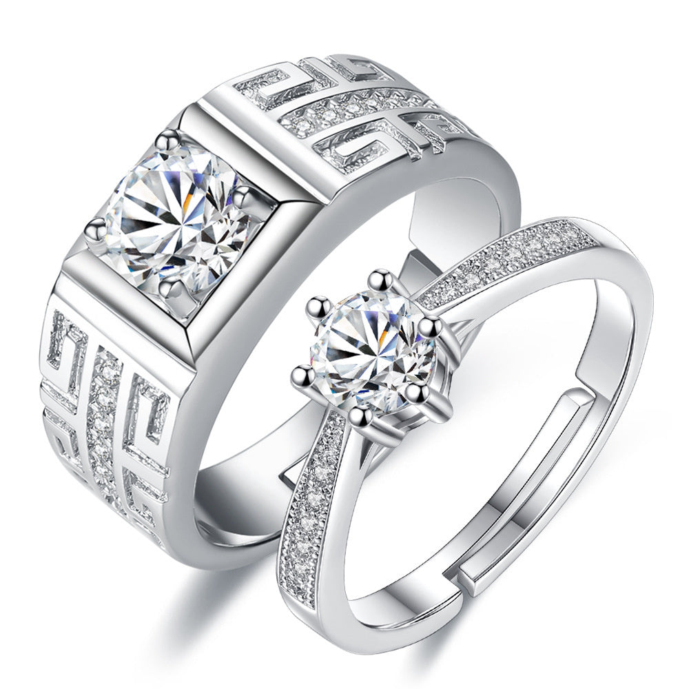 14K White Gold Round Cut Lab Created Diamond Custom Rings 3EX IGI Certified
