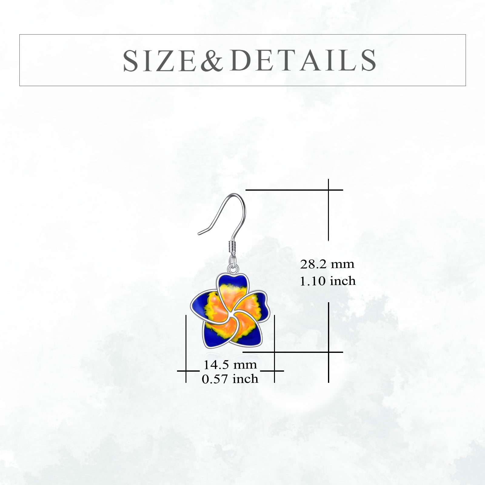 Sterling Silver Hawaiian Drop Earrings