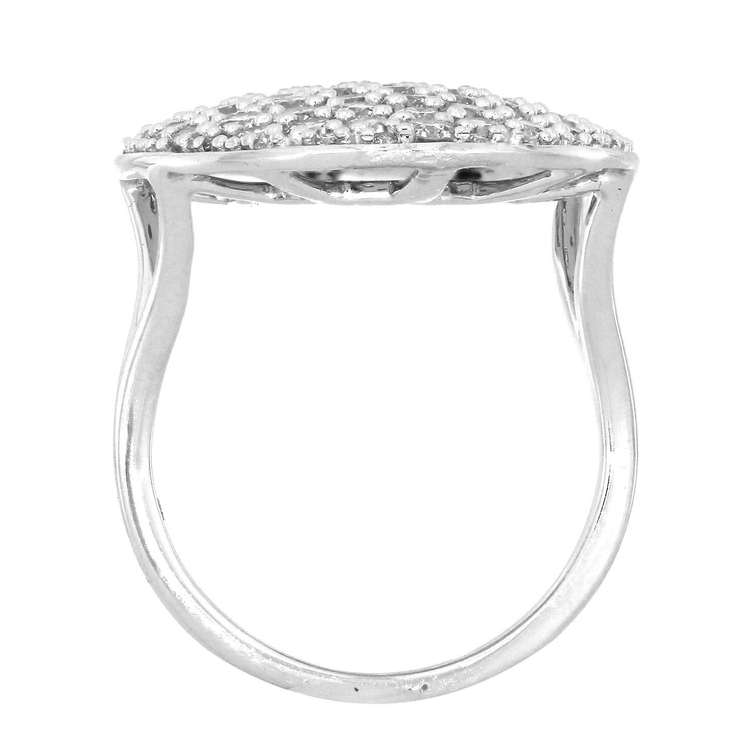 14K White Gold Micro Pave Diamond Ring – Classic Wedding Or Stacking Band