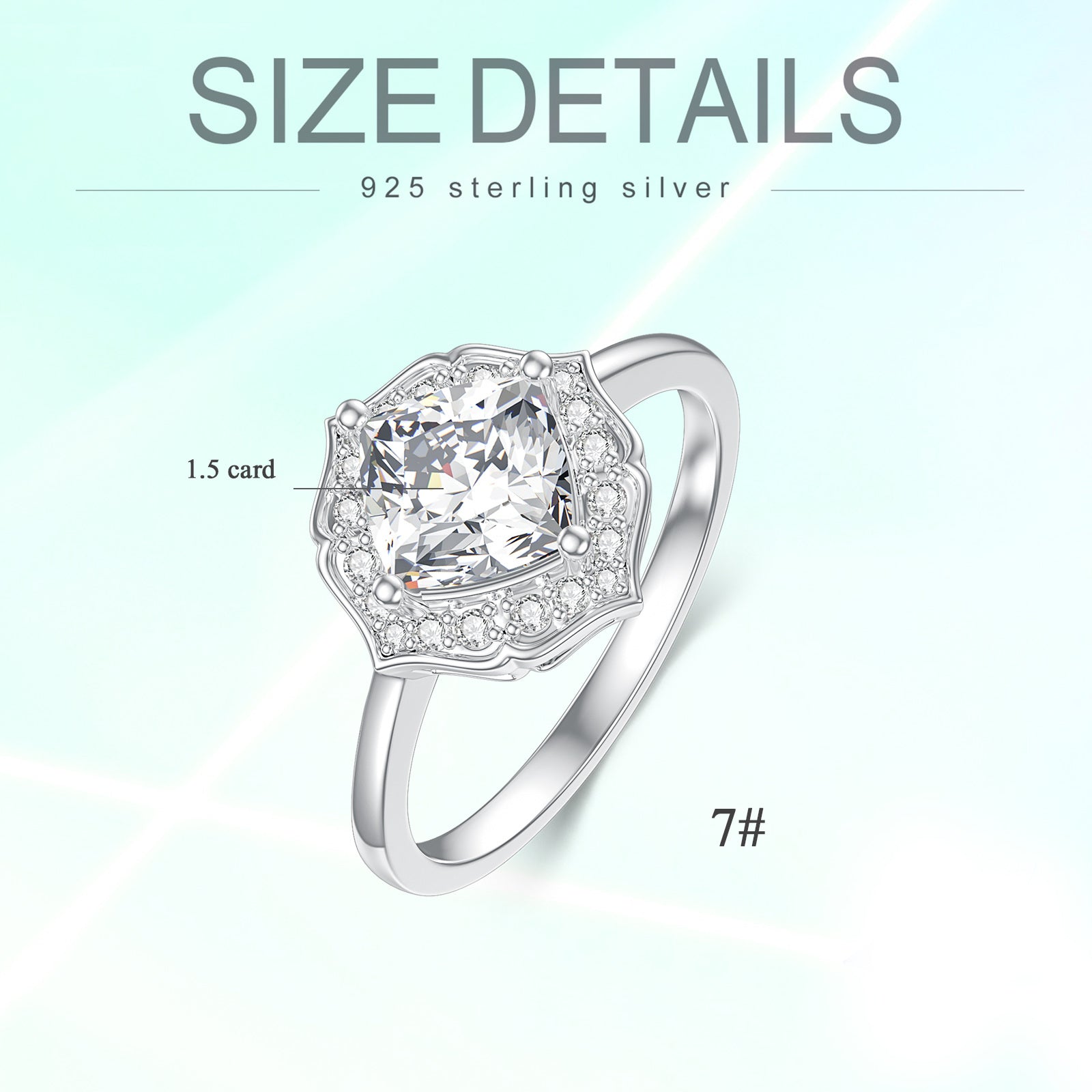 14K White Gold Moissanite Wedding Ring