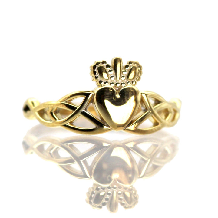 14k Yellow Claddagh Ring -  - Aureus Boutique