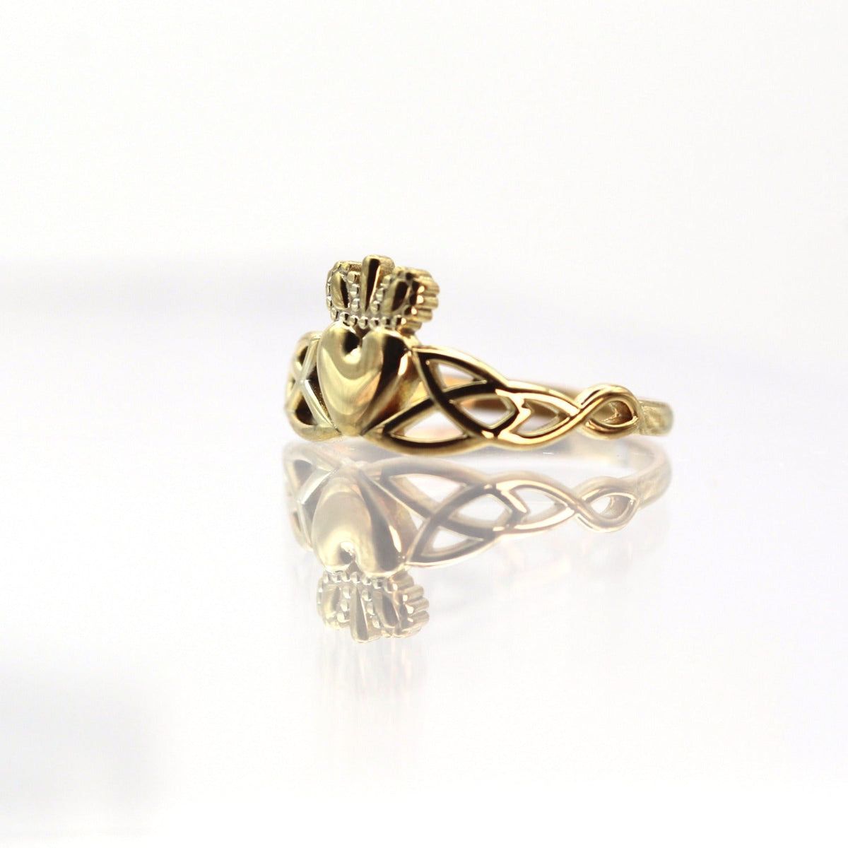 14k Yellow Claddagh Ring -  - Aureus Boutique