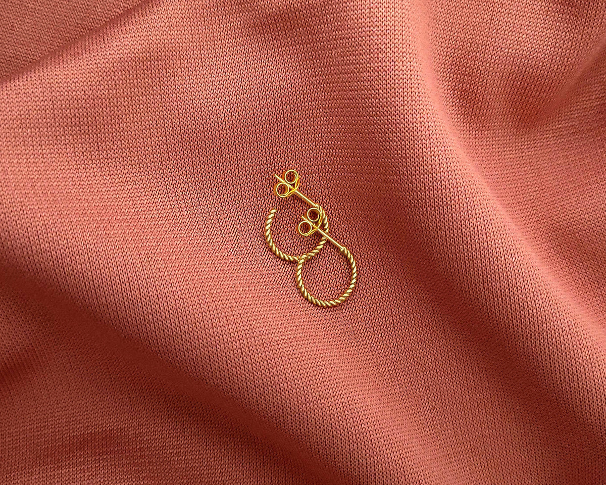 14kt Gold-Filled Tiny Twisted Hoop Earrings