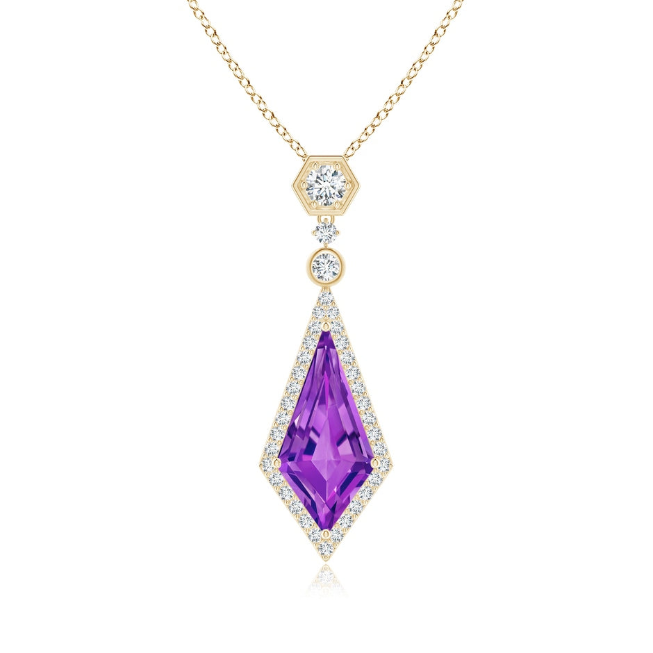 Moroccan Style Kite-Shaped Amethyst Pendant