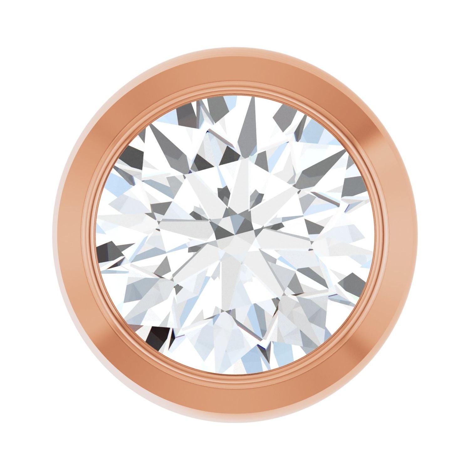 14k Gold 1/3 CT Lab Grown Diamond Chain Slide Pendant