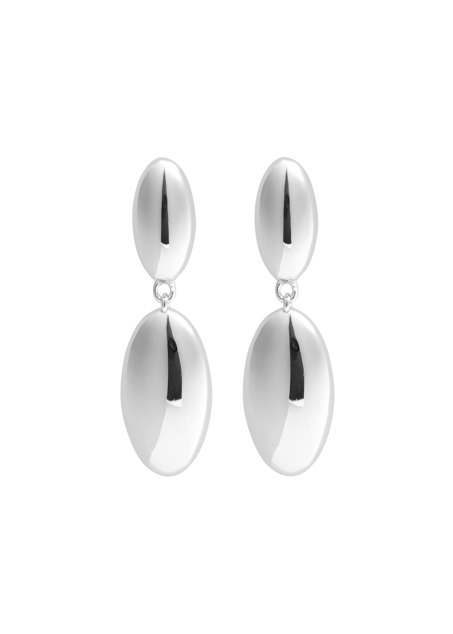 Pebble sterling silver drop earrings