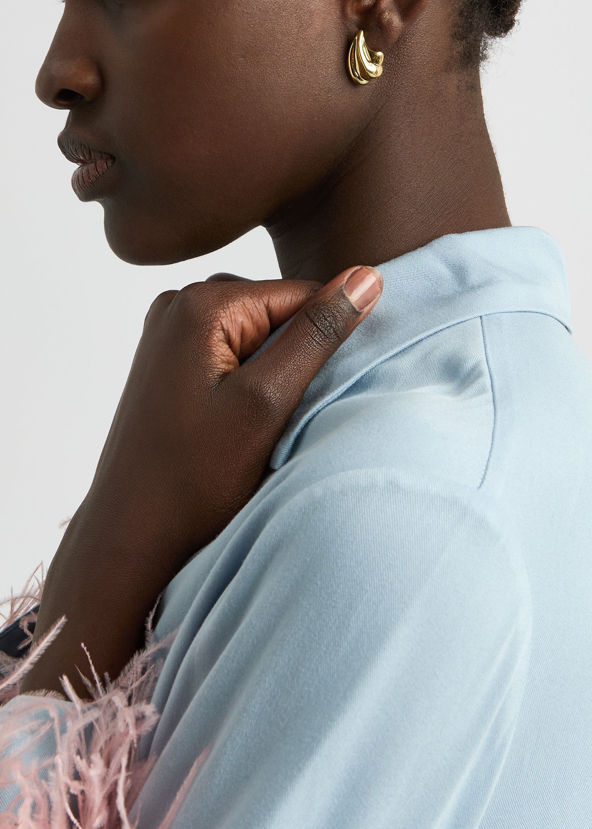 Wave 14kt gold vermeil hoop earrings