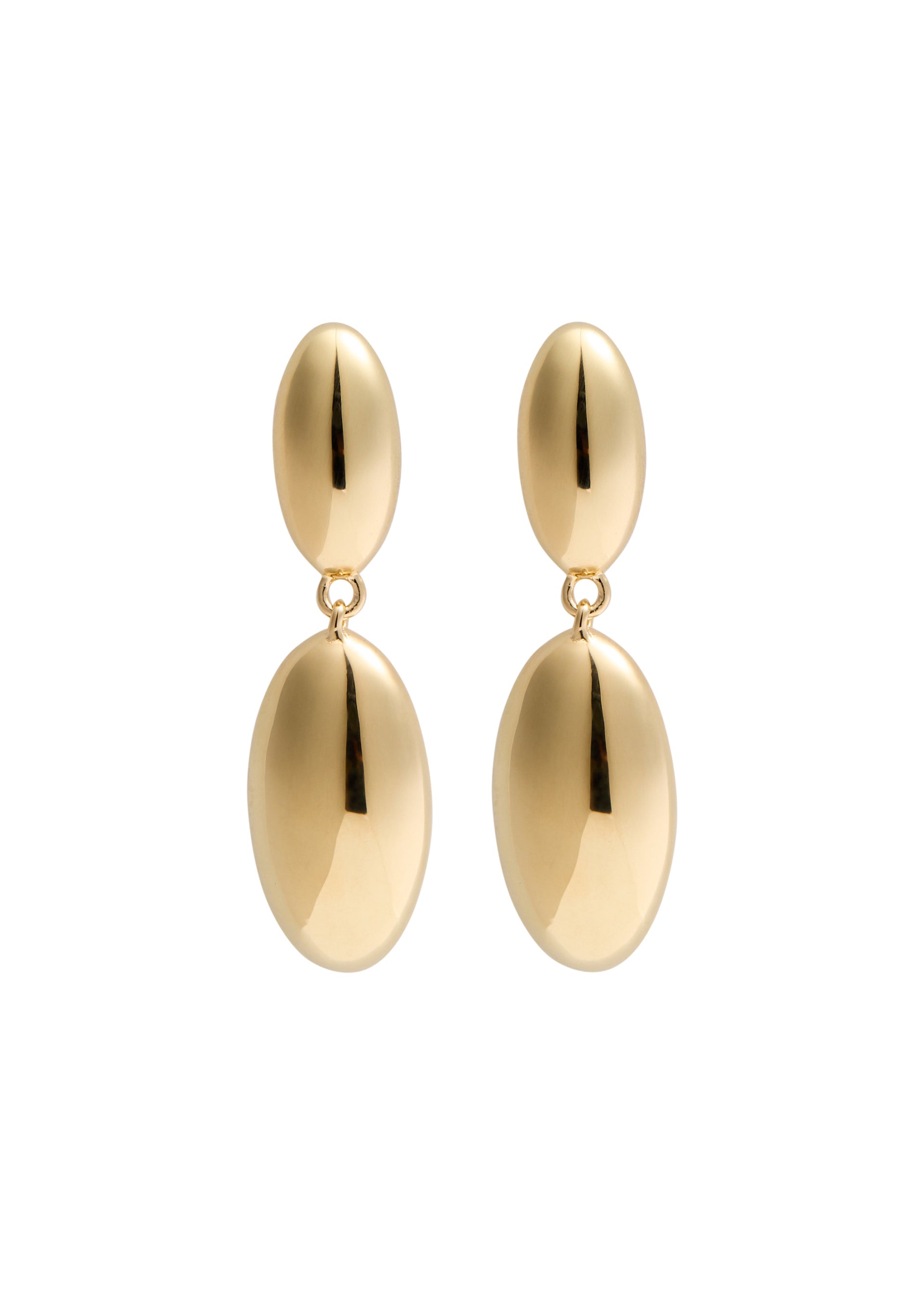 Pebble 14kt gold vermeil drop earrings
