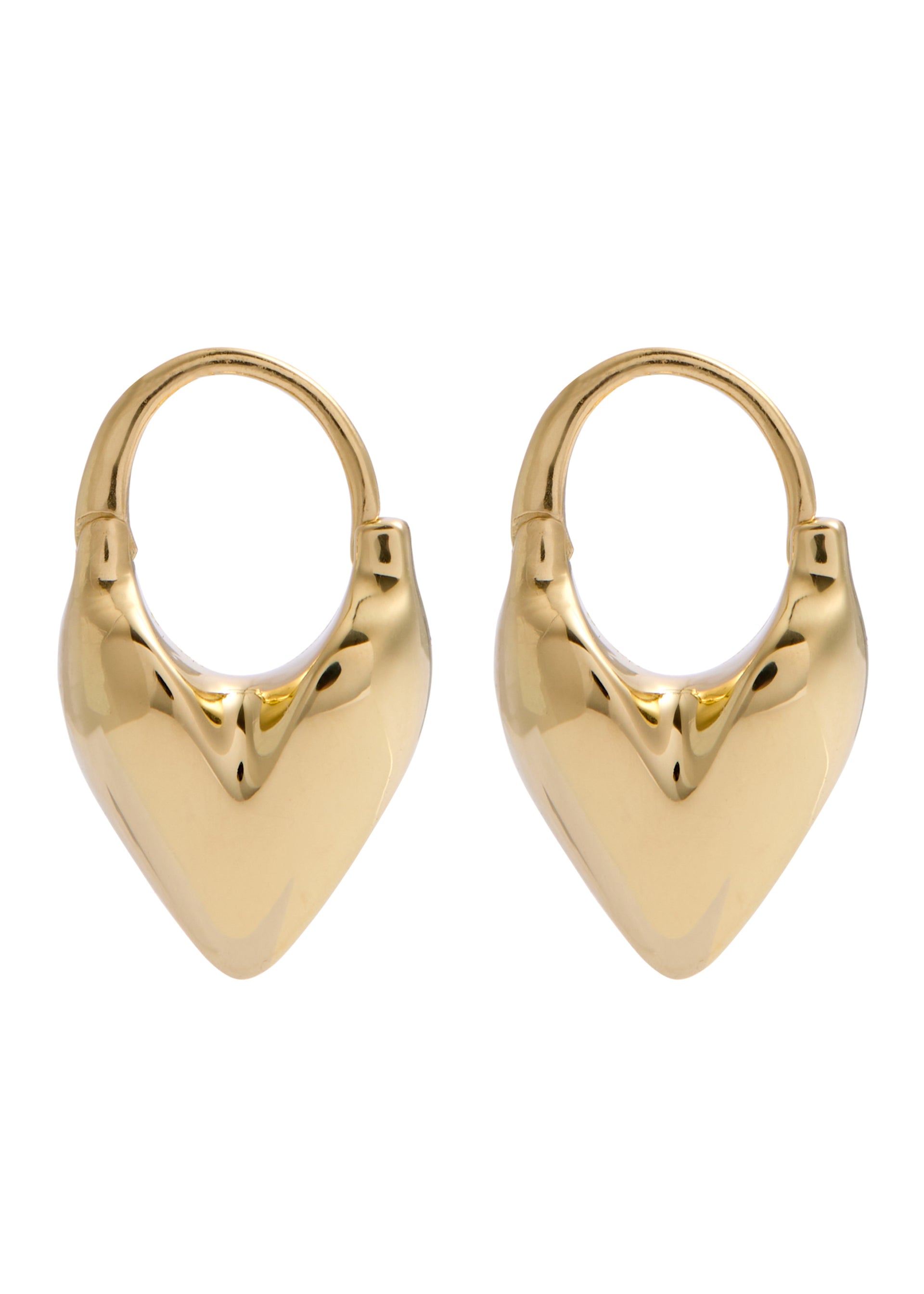 Roscida Heart 14kt gold vermeil hoop earrings