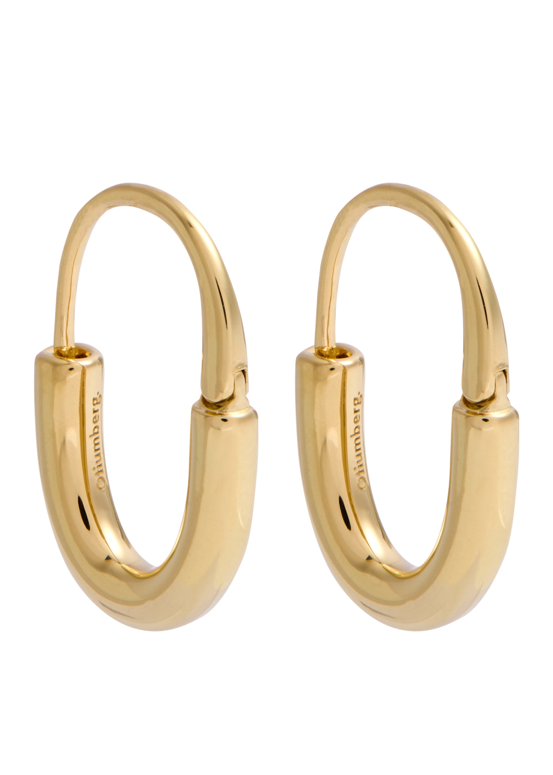 Roscida Oval 14kt gold vermeil hoop earrings