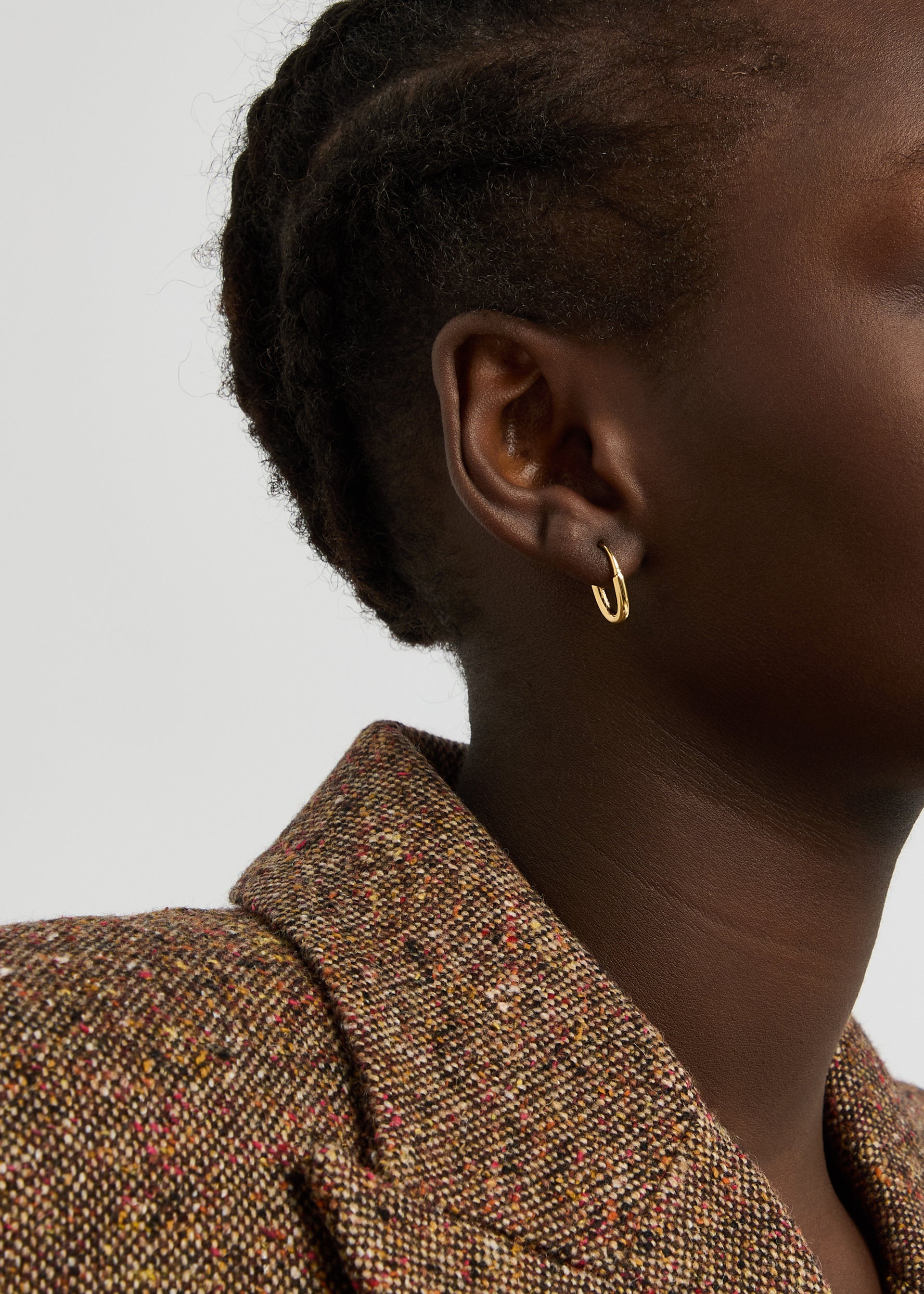 Roscida Oval 14kt gold vermeil hoop earrings