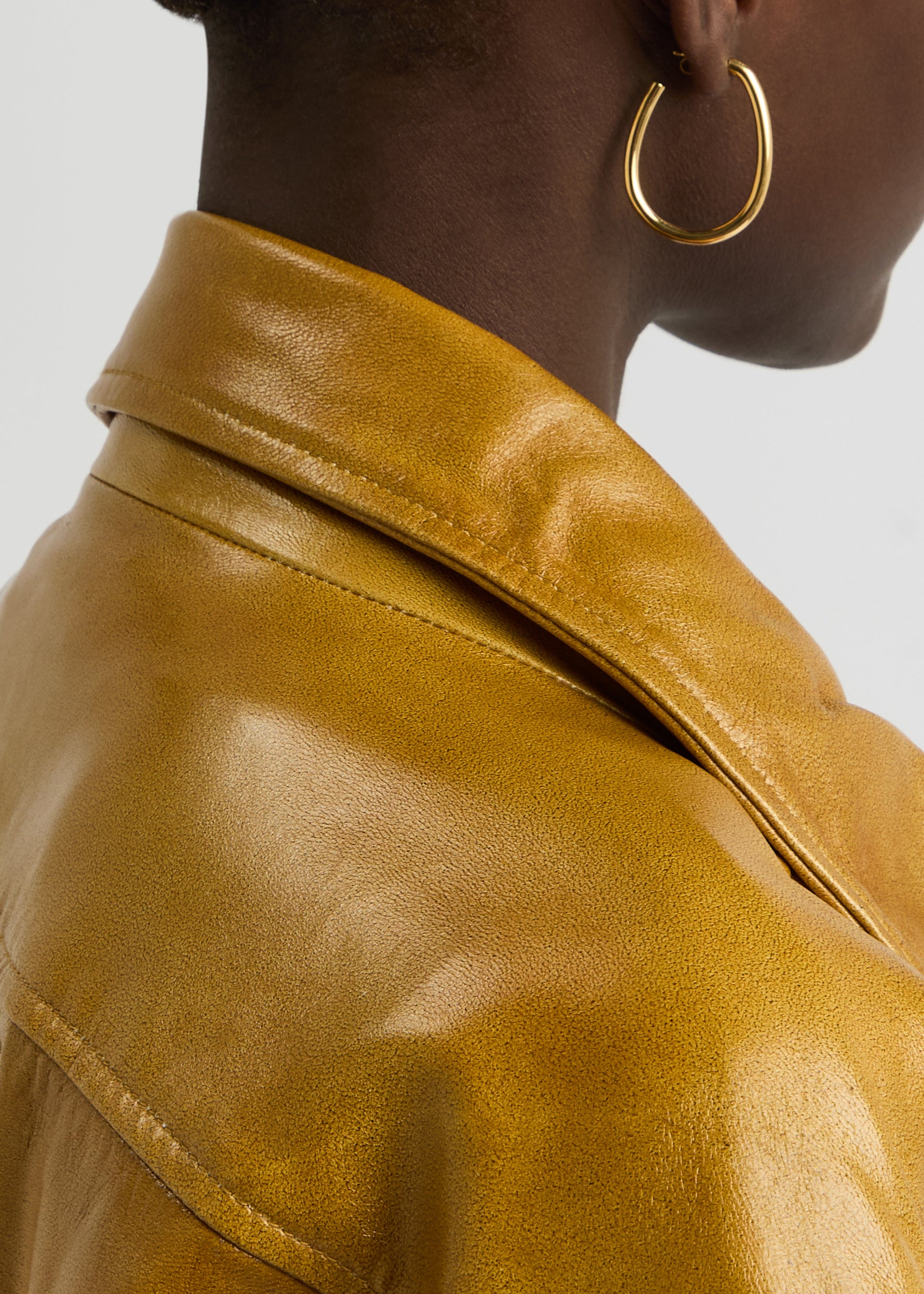 Oval large 14kt gold vermeil hoop earrings