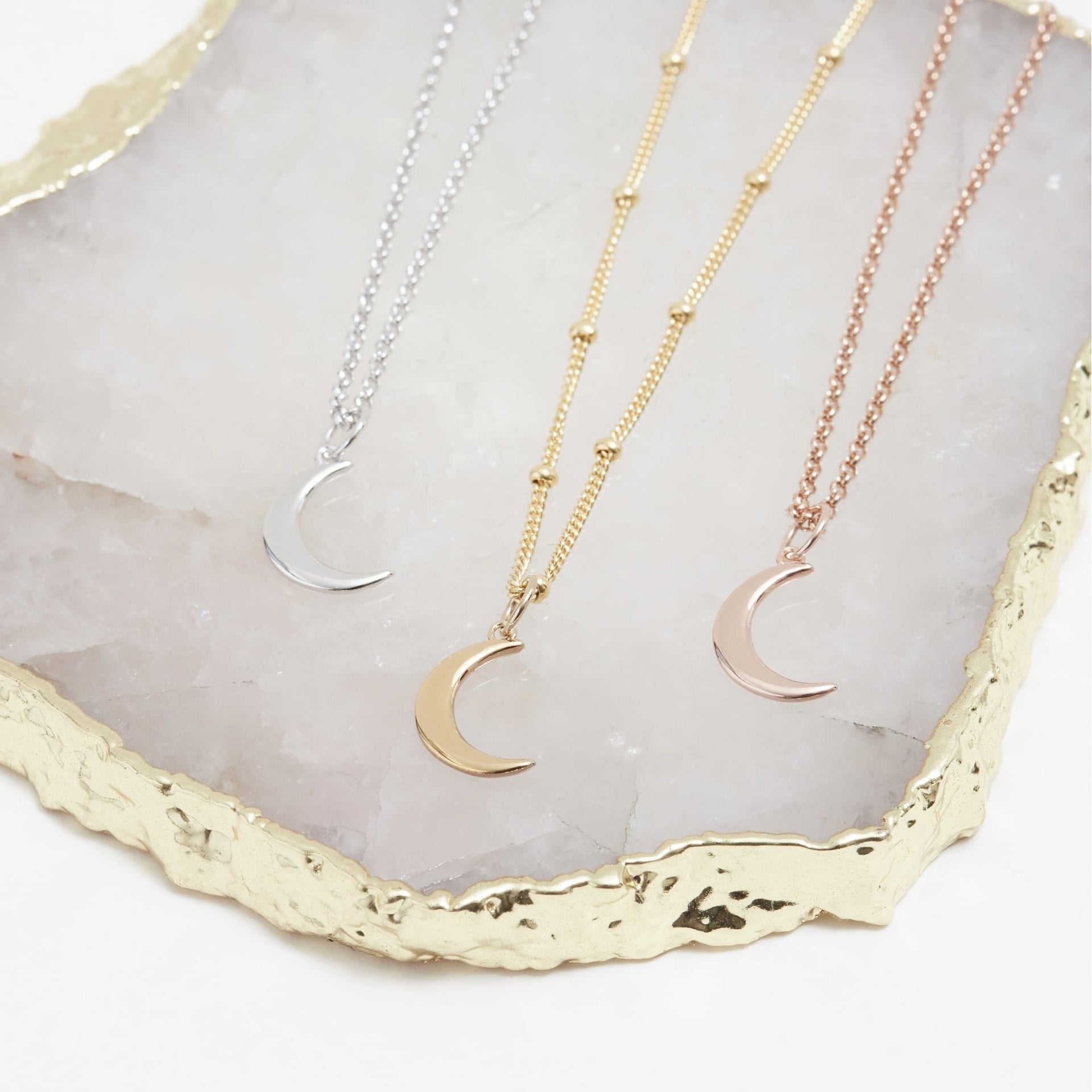 Moon Pendant Bead Chain