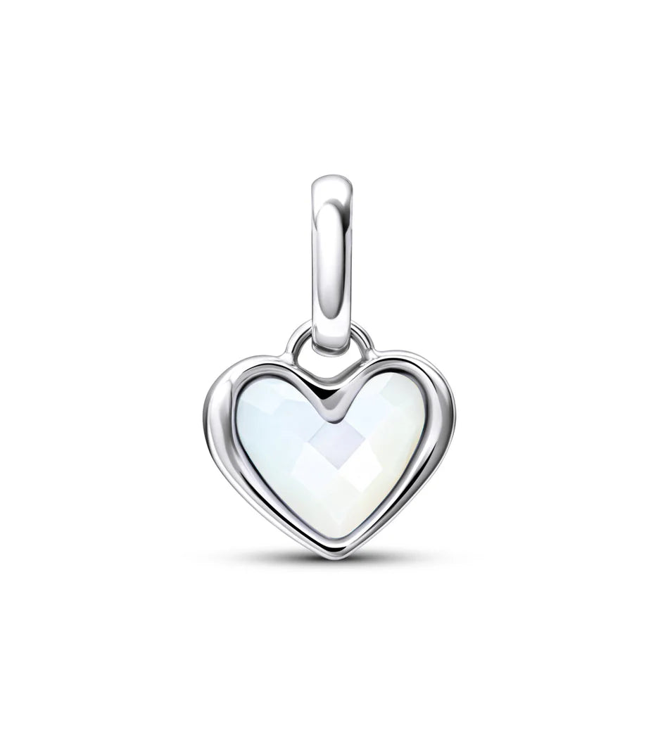 White Quartz Heart Pendant (Silver)