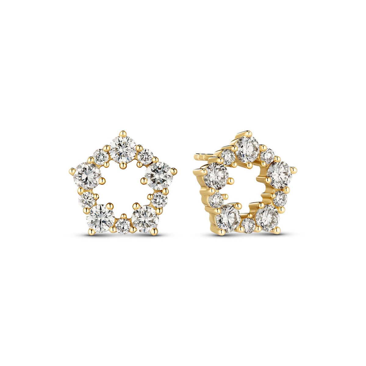 Earrings Brina - 14k yellow gold or white gold 1.01 ct TW G-H VS lab-grown diamonds