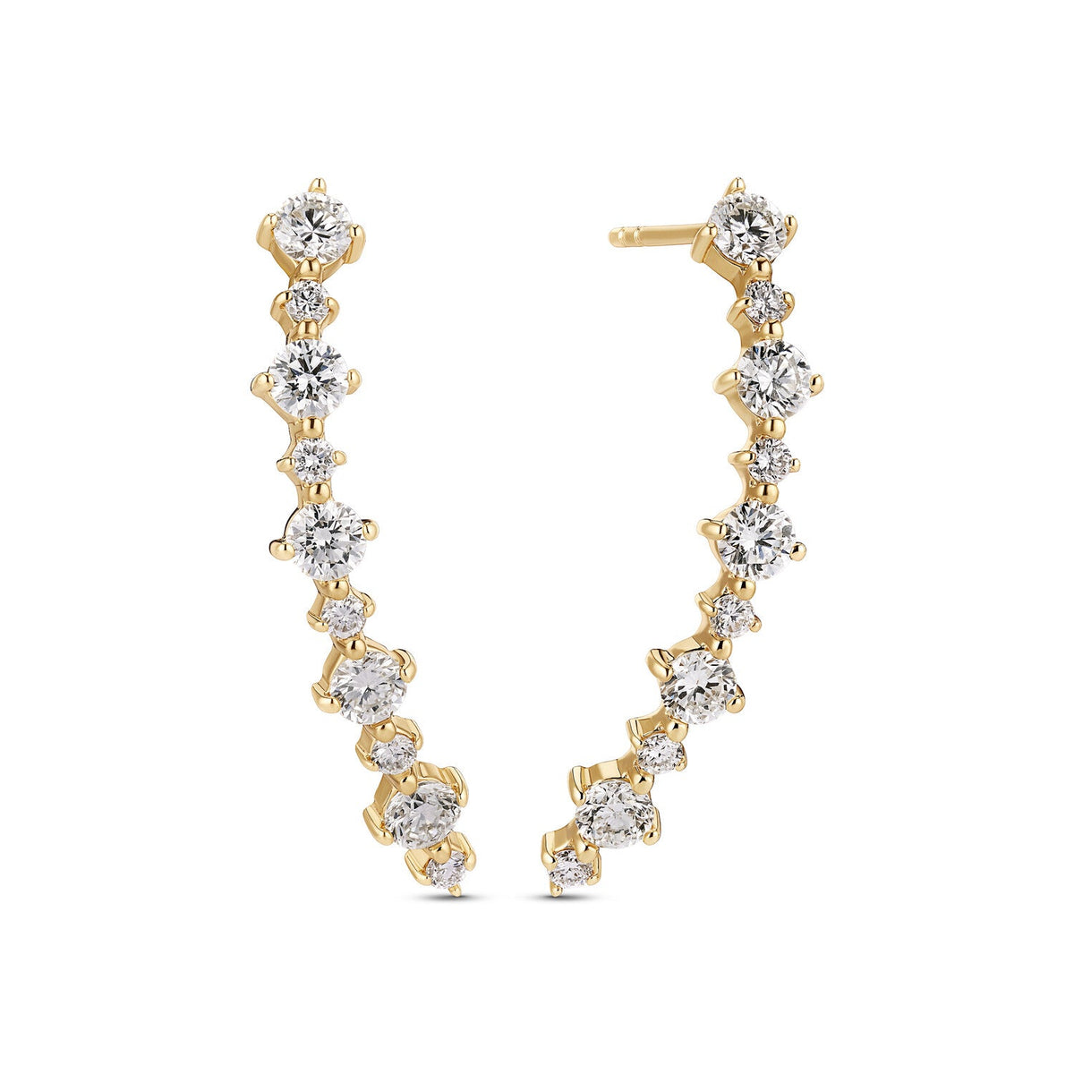 Earring Brina Lungo - 14k yellow gold or white gold 1.03 ct TW G-H VS lab-grown diamonds