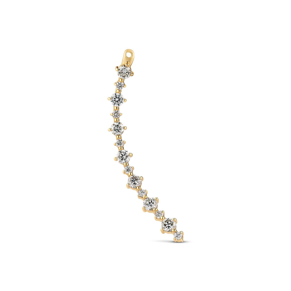 Earring Brina Lungo Charm Right - 14k yellow gold or white gold 0.72 ct TW G-H VS lab-grown diamonds