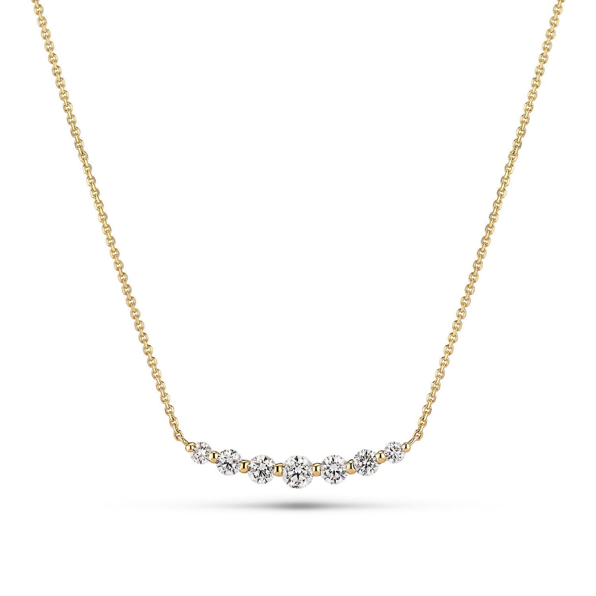 Necklace Tiara - 14k yellow gold or white gold 0.37-0.46 ct TW G-H VS lab-grown diamonds