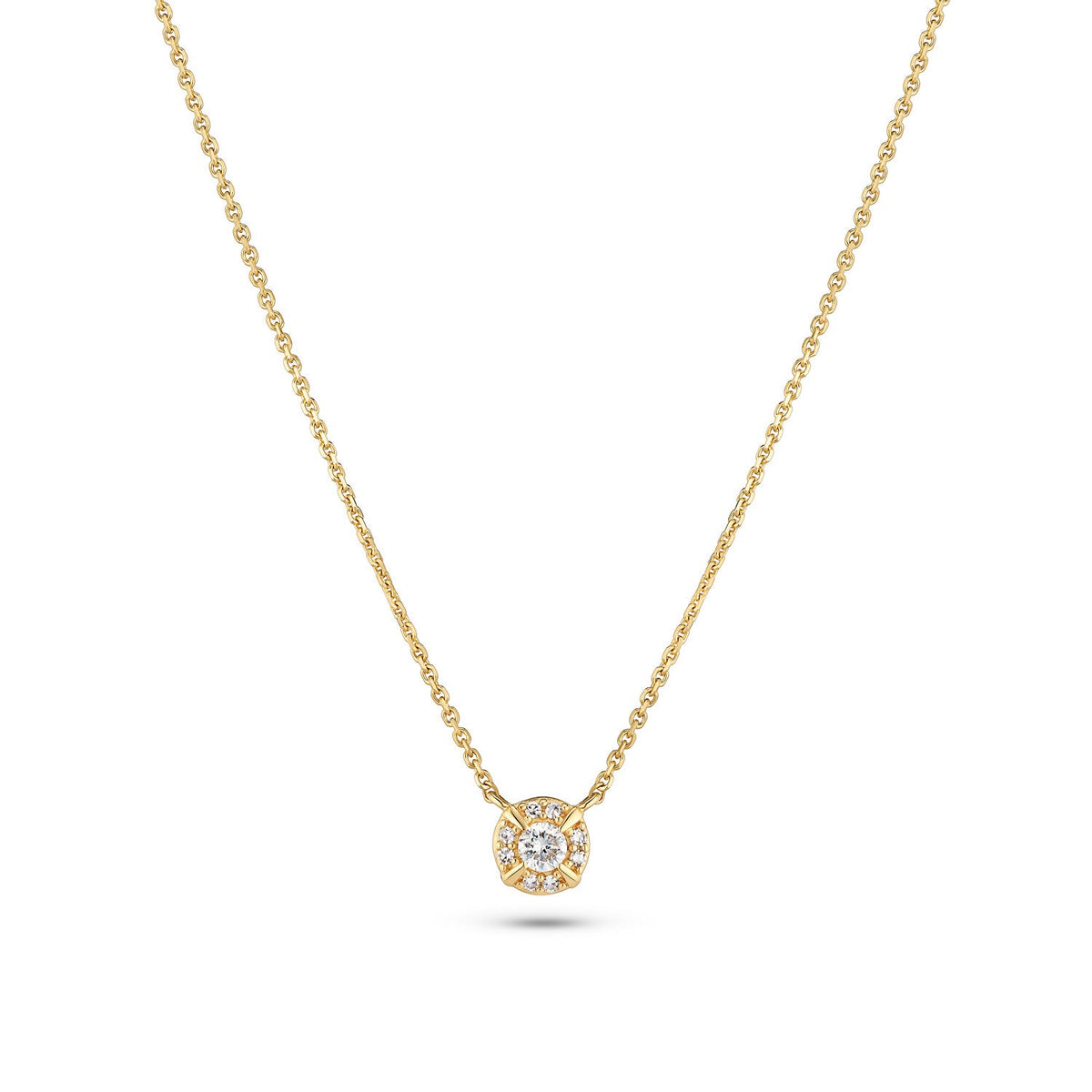 Necklace Rome - 14k yellow gold or white gold 0,09 ct TW G-H VSab-grown diamonds