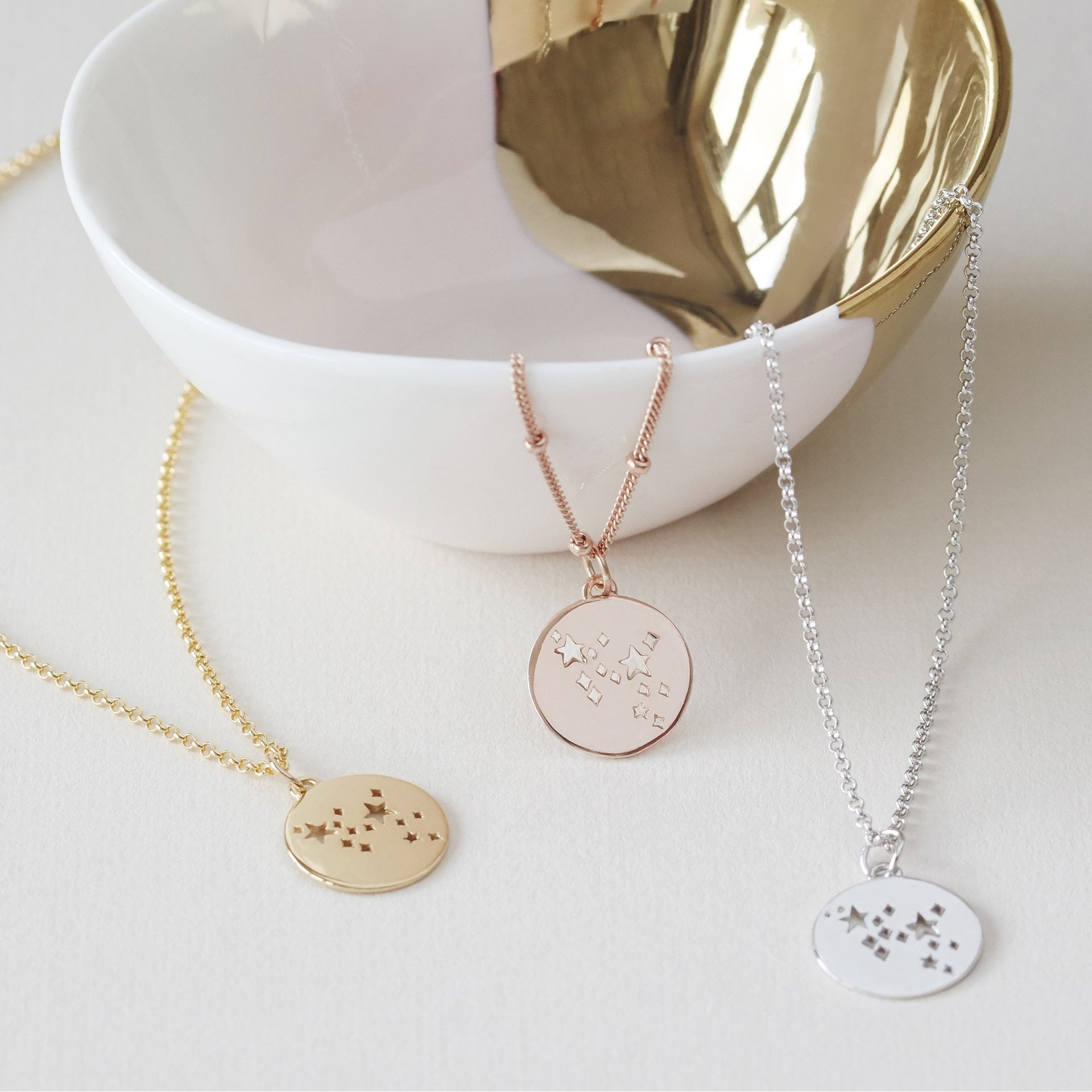 Sagittarius Star Sign Necklace Silver