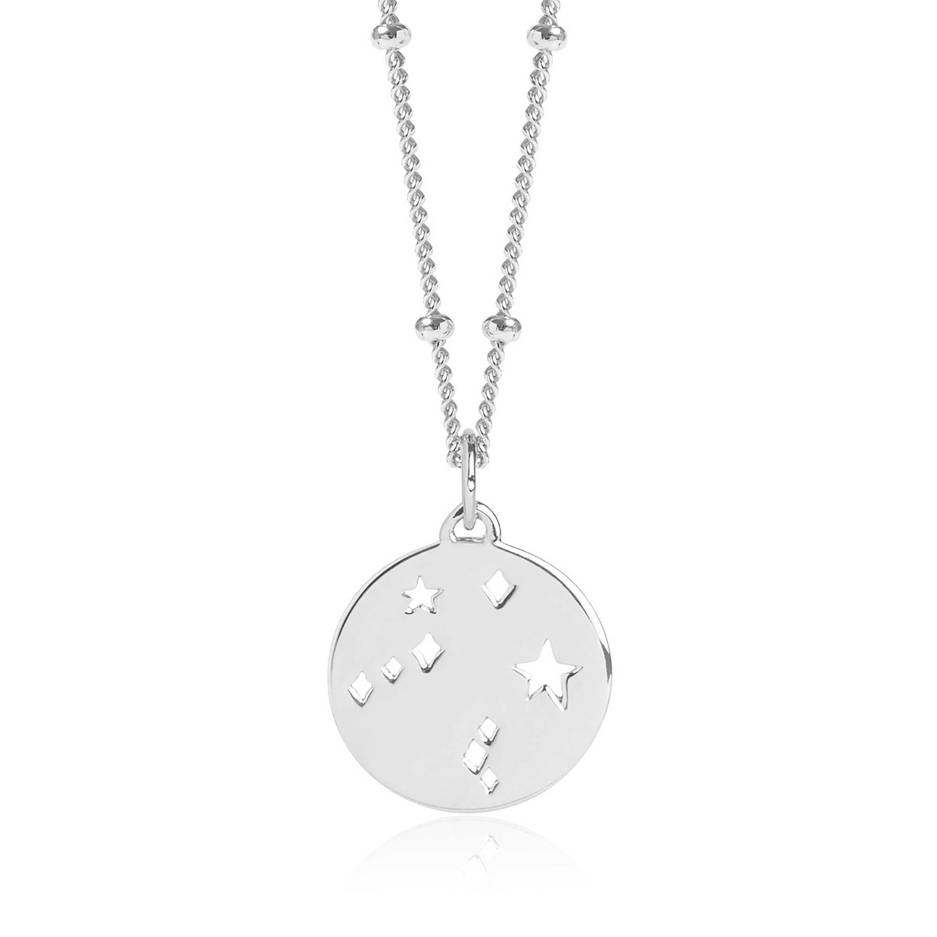 Libra Star Sign Necklace Silver