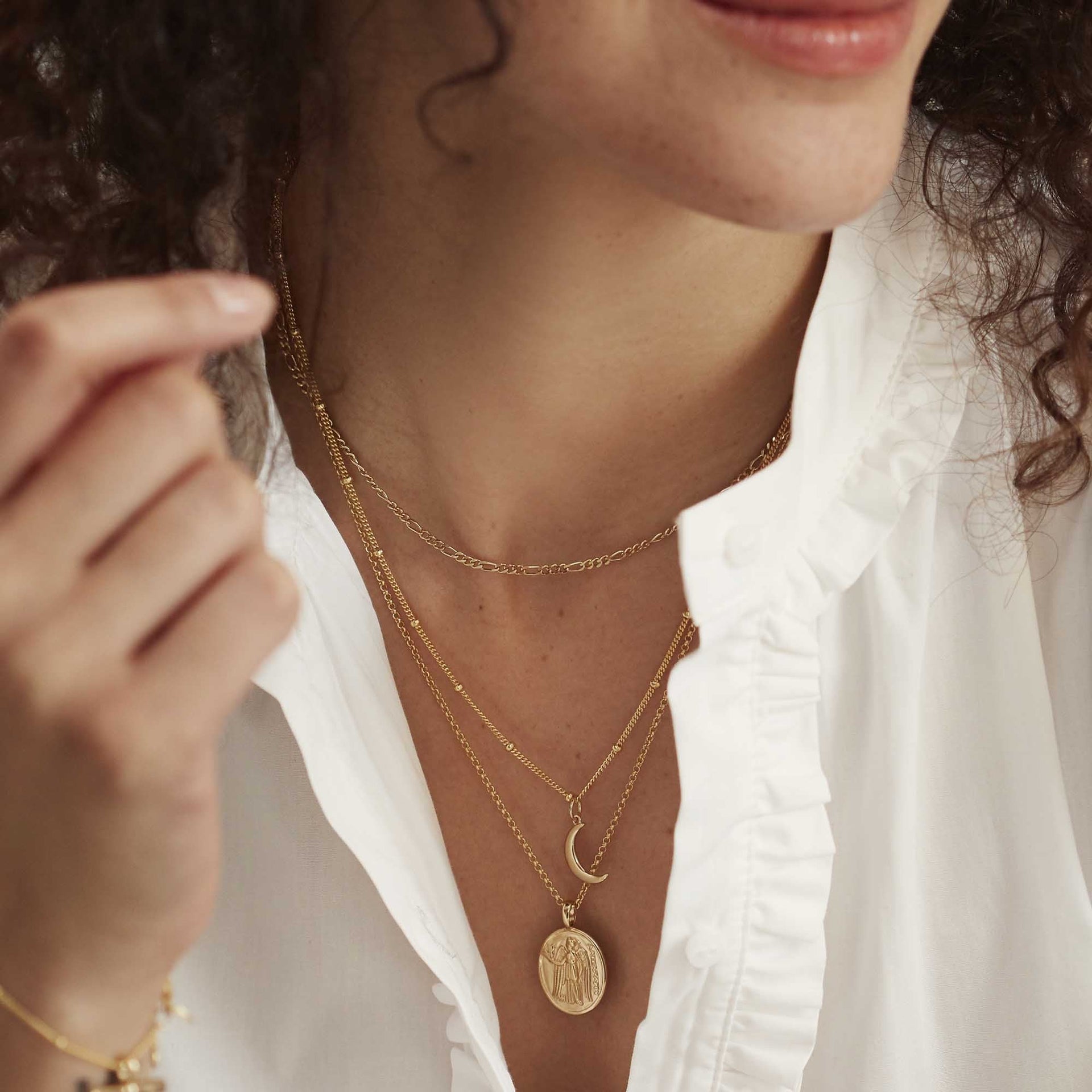 Gold Athena Coin Necklace