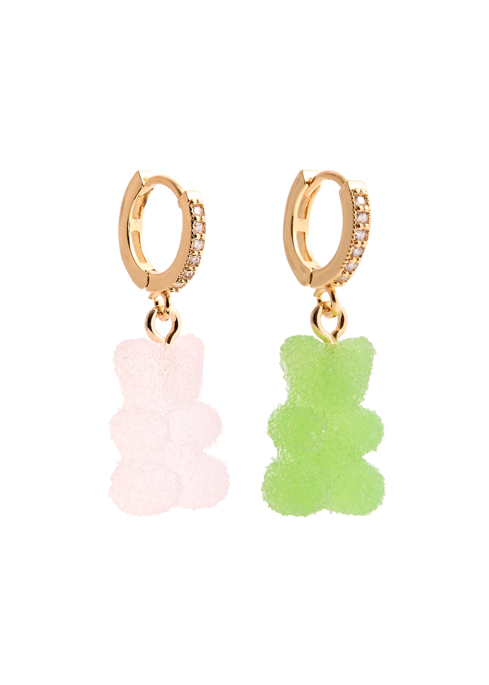 Fizzy Nostalgia Bear 18kt gold-plated hoop earrings