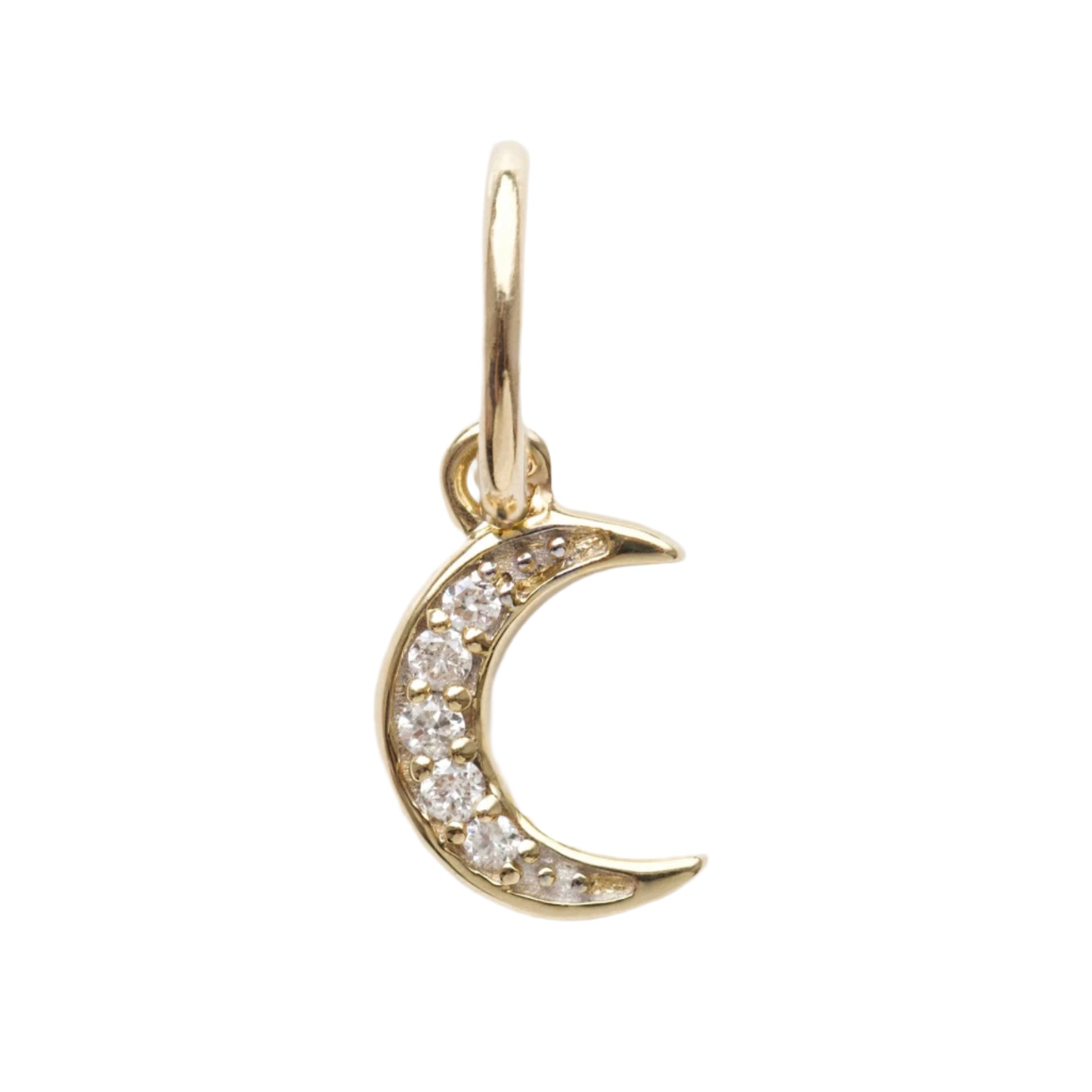Diamond Crescent Moon Charm
